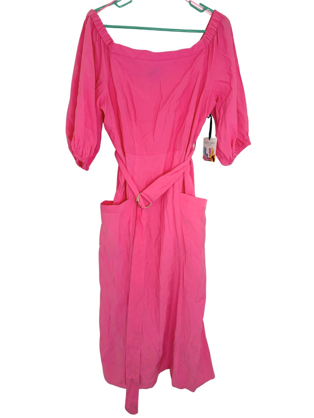 Prabal Gurung for JCPenney Pink Off-Shoulder Belted Maxi Dress